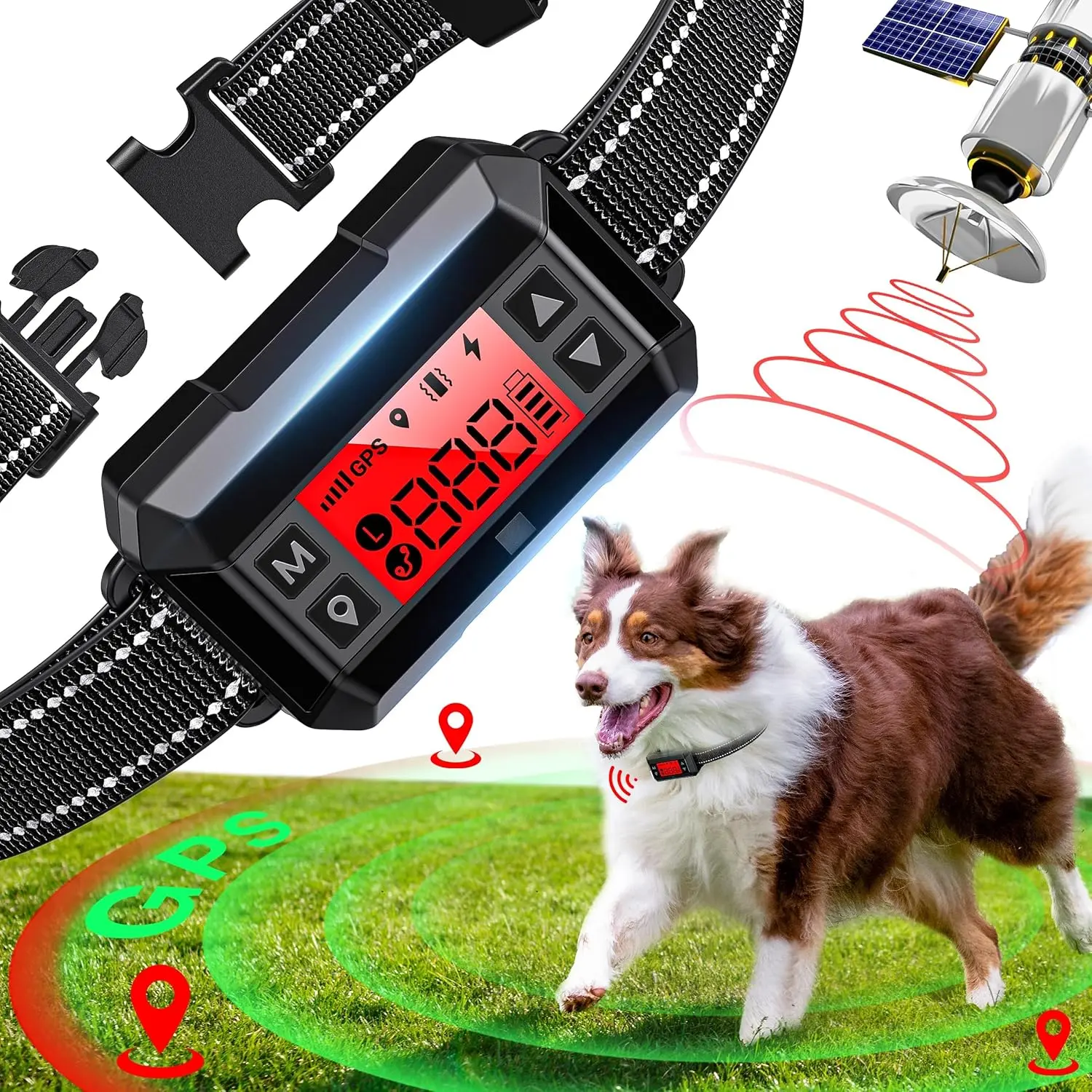 【NewYear2026】GPS Smart Dog Fence Collar: Waterproof, Wireless, 33-999 Yd Range, Rechargeable & Adjustable Alerts