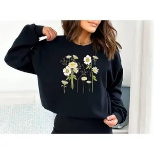 Flower Sweatshirt, Gift For Her, Flower Lover Sweatshirt, Women Sweatshirt, Floral Sweatshirt, Mothers Day Gift, Flower Lover Sweater