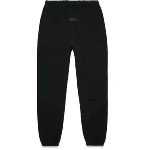 Sports pants SS22 stretch Limo black mid length, casual, simple and fashionable, with logo print and front pocket(Sheets)