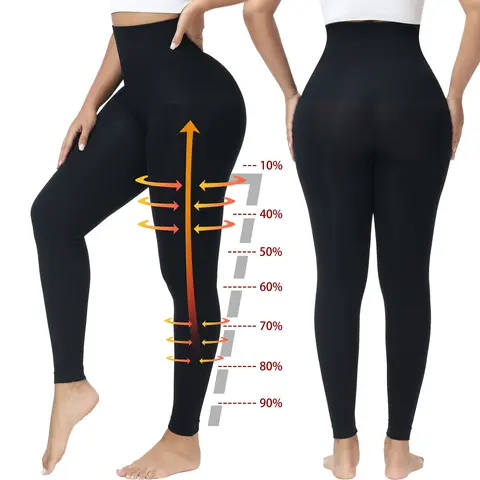 Women's High Waist Tummy Control Compression Leggings - Stretchy Nylon Spandex Fitness Clothes, Sporty Chic Bottoms for Yoga & Gym, Gym Sportswear Bottoms, Gym Yoga Pants, Gym Fitness Activewear