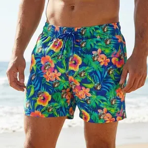 Buc-ee's Tropical Floral Swim Shorts