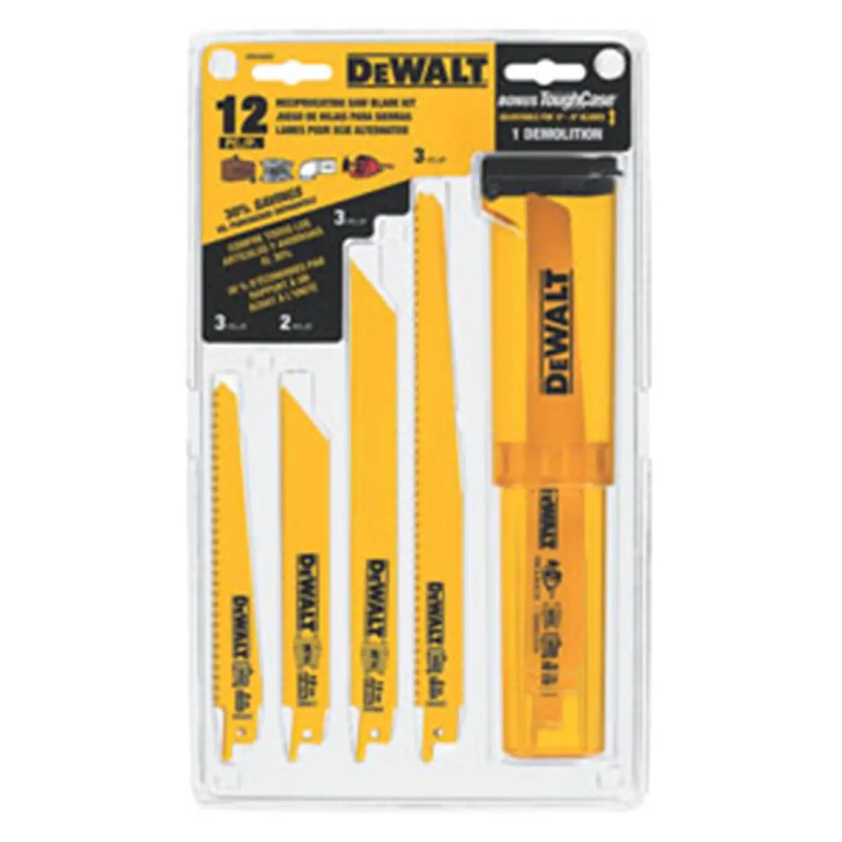 212 MAIN Bi-Metal Replaceable Cutting Blades Set, Hand Tools Accessory with Telescoping Storage Case for Reciprocating Saws