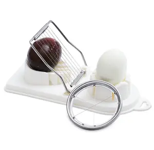 2 In 1 Stainless Steel Egg Slicer & Kitchen Chopper – Precision Cutter for Boiled Eggs, Mushrooms, Tomatoes TIKA