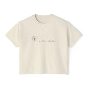 Dandelion Graphic Shirt, Aesthetic Floral Tee, Comfort Colors Boxy Tee Women, Minimalist Nature Shirt, Trendy Soft Girl Outfit