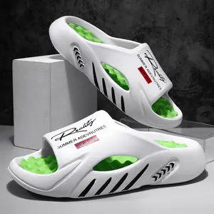 Men's summer outdoor massage slippers,indoor home slippers,Non-slip Soft Lightweight Slipper for Indoor&Outdoor Wear,nonslip slides,Beach Shoes Slippers Flipflop Boy Tsinelas White Tactical Bedroom Dance fashionable slide casual non slip slipper