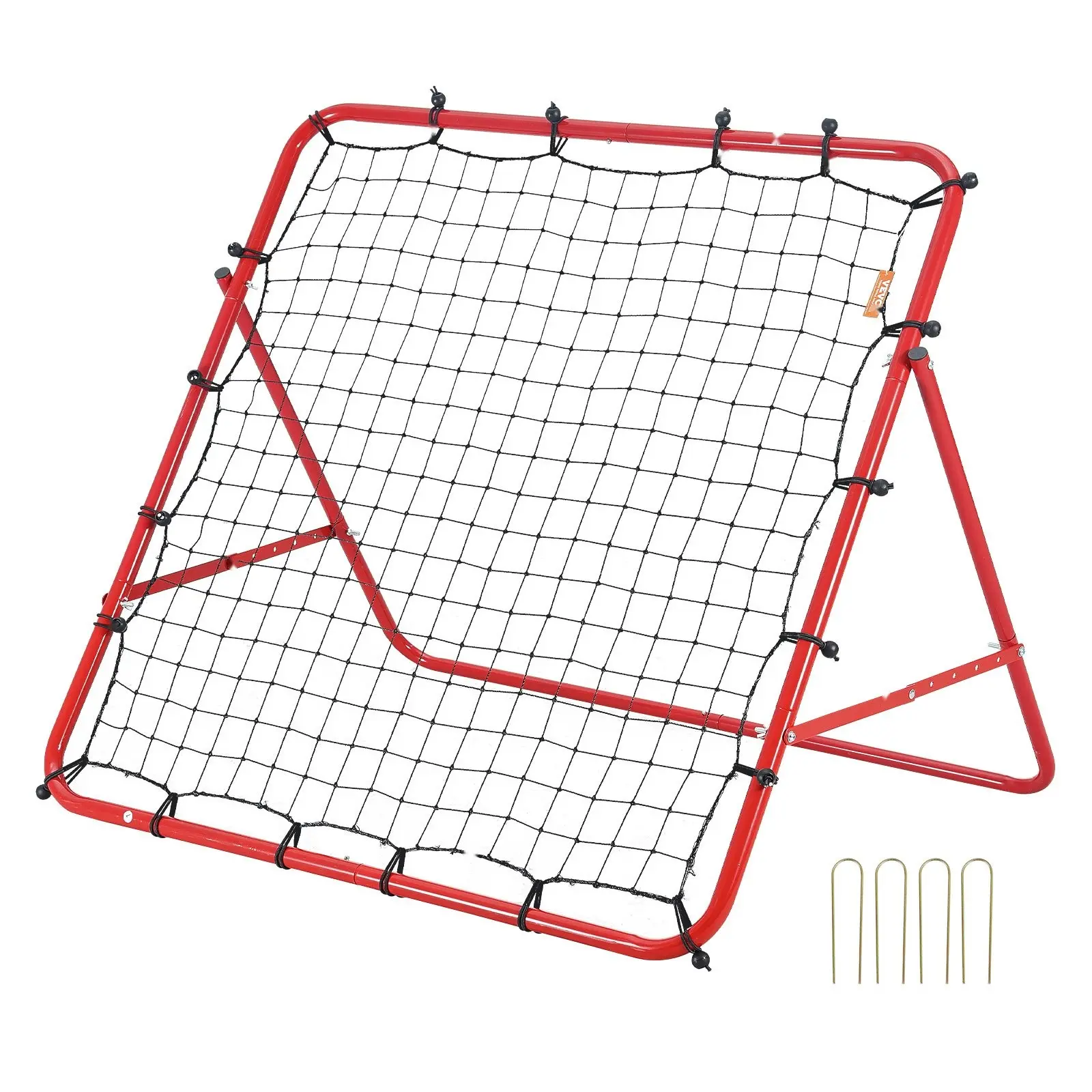 Soccer Rebounder Net, Kick-Back Rebound Net 39 x 39 Inches, Portable Football Training Net, Fully Adjustable Angles Goal Net, Training Aid Equipment For Kids Teens And All Ages, Easy Setup And Compact Storage, Durable Practice Net