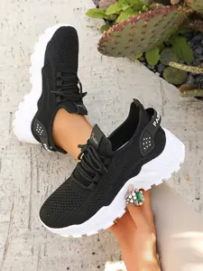 Women's Breathable Sport Shoes, Fall & Winter Warm Lined Casual Snow Boots, Comfortable Outdoor Daily Wear, Fashionable Travel Boots