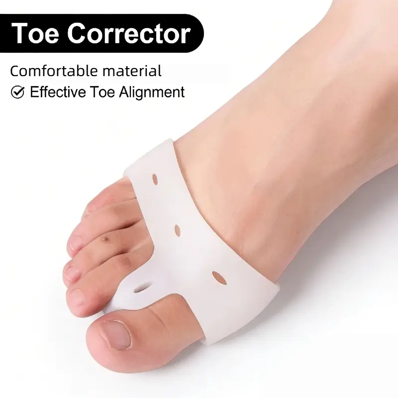 2pairs toe sleeves, foot corrector, pedicure tool, Foot Care Products, relieve bunions, comfortable fit, ideal choice for daily care, unisex