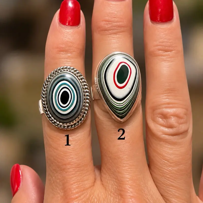 Fordite Sterling Silver Ring and or Pendant