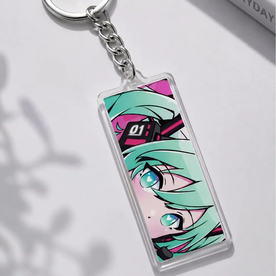 Hatsune Miku Acrylic Key Ring – Cute Character Pendant for Backpack, Tote Bag & Everyday Carry