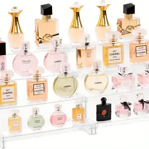 4-Tier Clear Display Stand,2 Pack Plastic Stand For Decoration And Organization