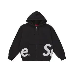 Supreme Men's Big Logo Zip Up Hooded Sweatshirt Black, from StockX