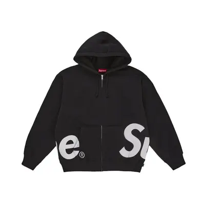 Supreme Big Logo Zip Up Hooded Sweatshirt in The Woodland Camo