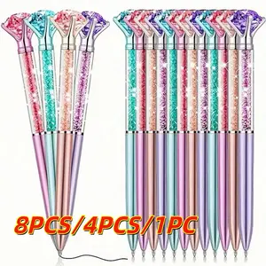 Sparkling Crystal Diamond Ballpoint Pens, Retractable Medium Tip, Perfect for Weddings, Office, School, Christmas, Valentine's Day Gifts