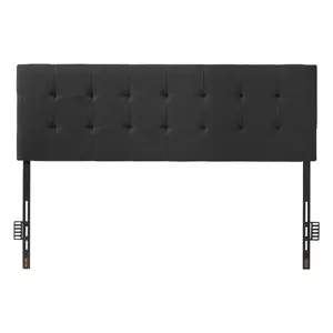VEVOR Headboard,  Queen Size Headboard with Adjustable Height, Comfortable Diamond Tufted for Queen Size Bed, W62.2 x H(42.72-54.53) x D2.76 in, Ideal for Bedroom, Hotel, Homestay, Dormitory, Black