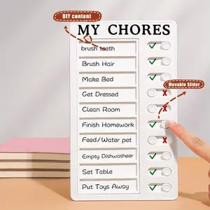 A Checklist for Household Chores, Featuring a Detachable And Reusable Daily Planner Memo