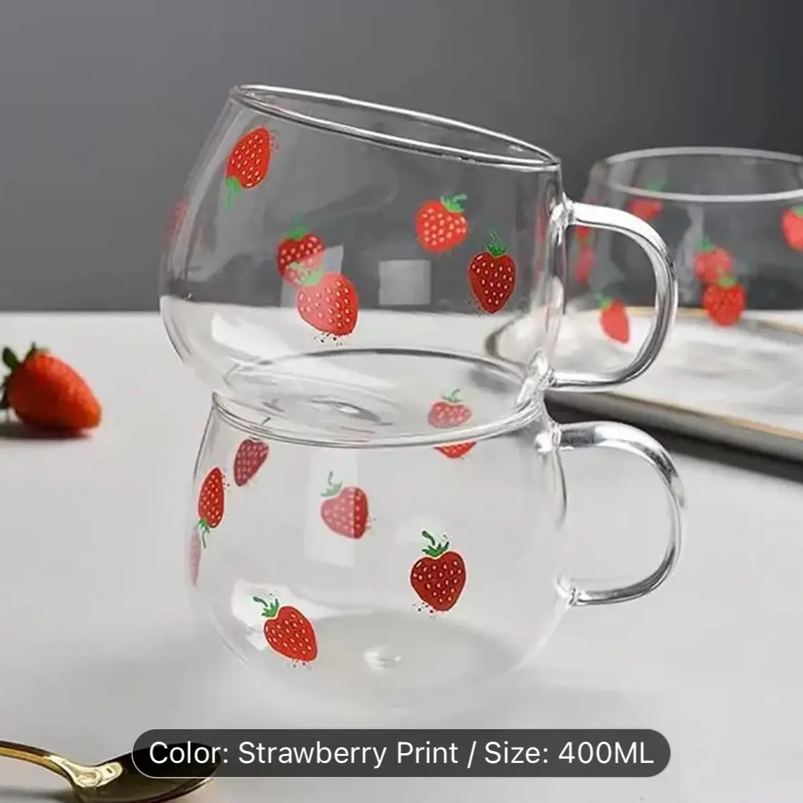 Strawberry Glass Cup