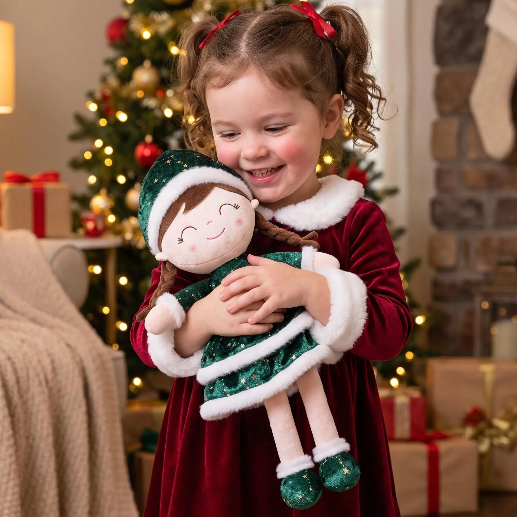 Gloveleya  Princess Doll for Girls Kindergarten gifts Children's Day Gift, Soft Toddler Milestone Doll with Gift Bag, Cute 2026 Birthday Surprise Back-to-School  Summervibes