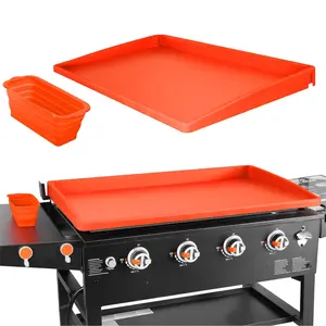 36 Inch Silicone Griddle Mat For Blackstone, Comes With Oil Cup Liner,  Upgraded Full-Cover Protective BBQ Grill, All Season Cooking Protective Cover, Reusable Heavy Duty Food Grade Silicone Mat.