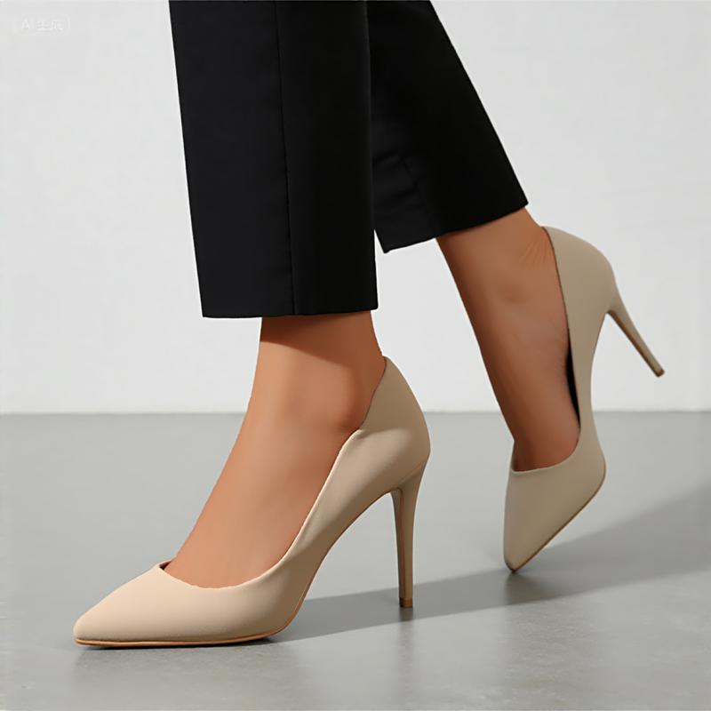 Women’s Pointed Toe Stiletto Heels - Finish Dress Pumps for Party & Office Wear how  to  walk  in  heels Footwear classy  shoes Women's Suede Pointed Toe Pumps
