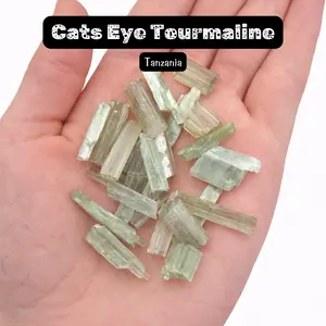 GEM JAR Cats Eye Tourmaline - Tanzania - Natural Green Tourmaline with Cats Eye "Shift"