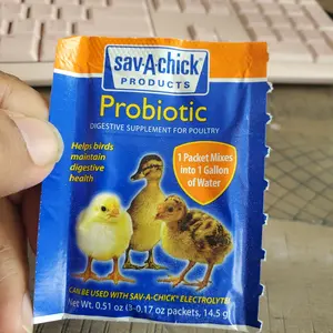 Sav-A-Chick Probiotic Supplement for Poultry 0.17oz Packet Mixes into 1 Gallon of Water for 1-10 Birds Chickens Ducks Turkeys Product is labeled with the date of manufacture, not the expiration date good for 24 months post manufacture date.