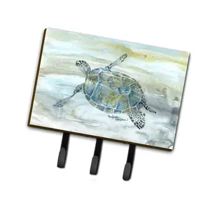 Carolines Treasures  6 x 2 x 9 in. Sea Turtle Watercolor Leash or Key Holder