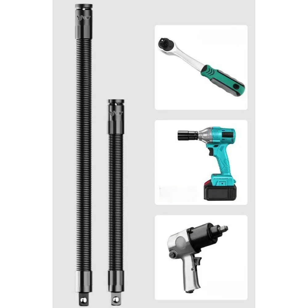 Flexible Shaft Extension Extender Torque Socket Ratchet Spanners Ratcheting Wrench Electric Wrench Connecting Rod Hand Tools Universal Wrench Extension Ratchet Expansion Wrench