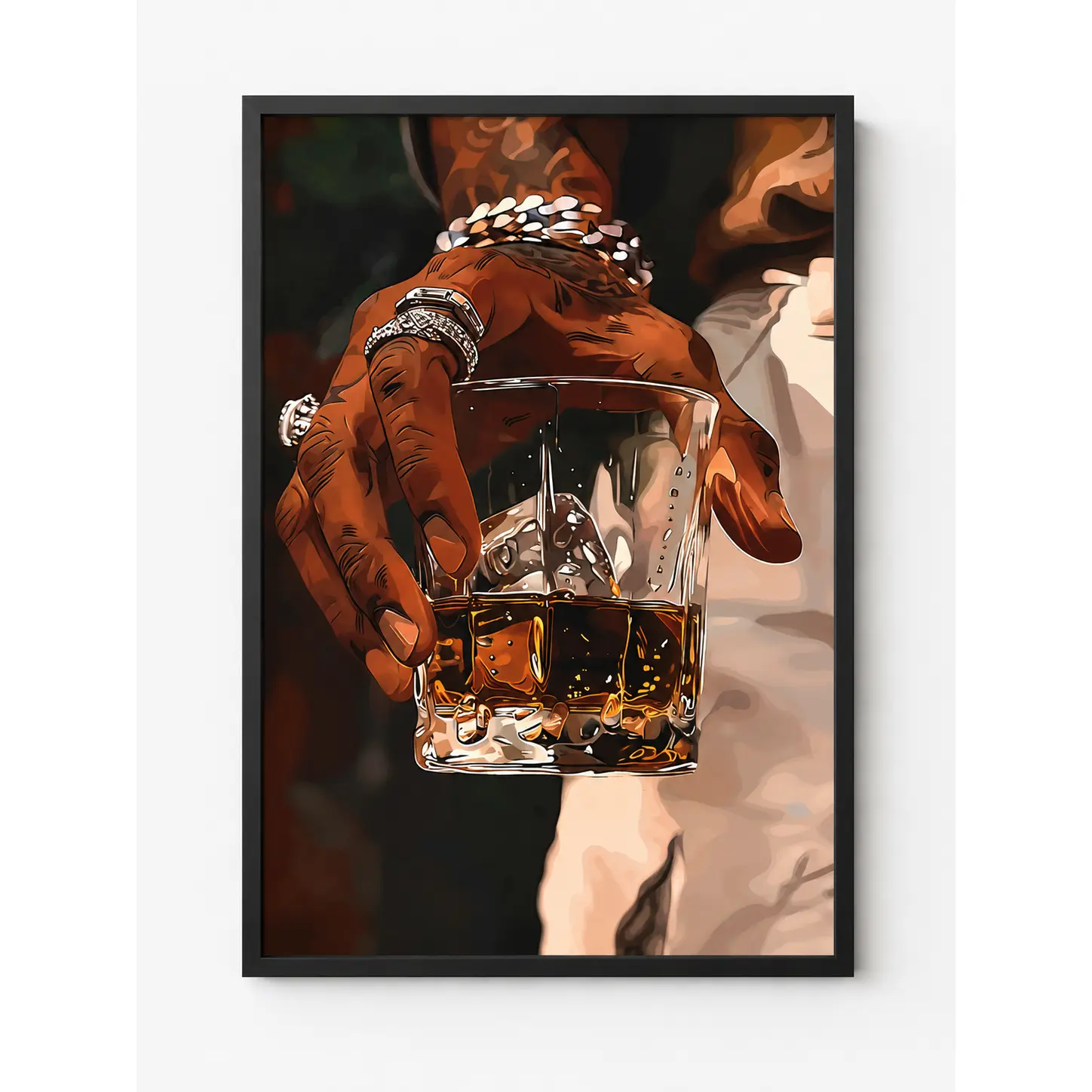 Black Man Canvas Wall Art Poster, Modern Artistic Decor Print, Luxury Urban Artwork for Living Room & Office