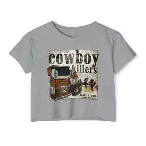 Cowboy Killers Crop Top, Y2K Crop Top, Western Graphic Tee, Cowgirl Top, Cute Crop Tops, Croptop Concert