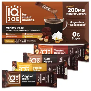 IQJOE Instant Mushroom Coffee Packets with Lion’s Mane - Sugar Free, Keto, Vegan Clarity and Mood Enhancing Coffee