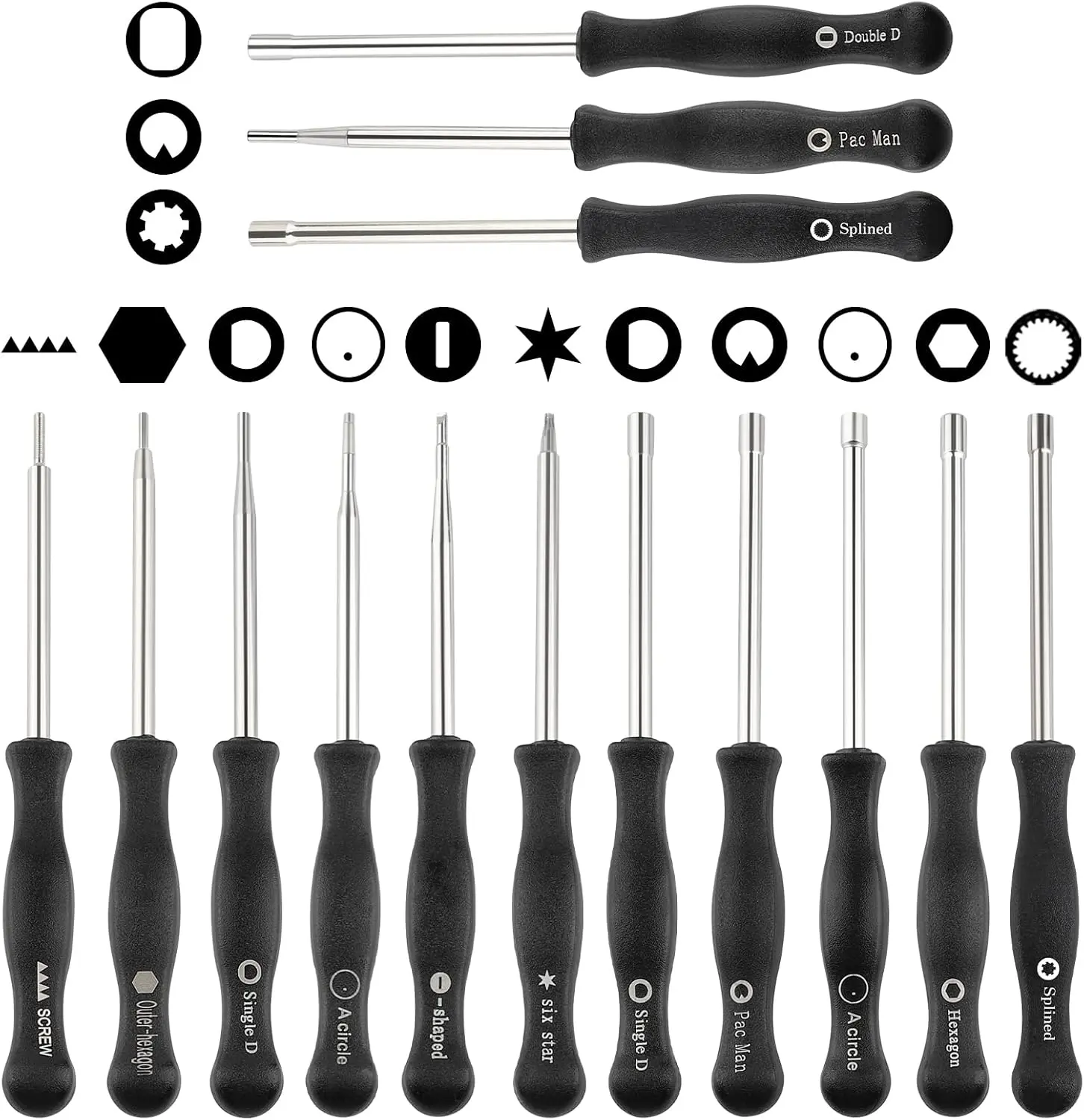 14 PCS Carburetor Adjustment Tool Carb Adjusting Tool kit for 2-Cycle Small Engine Echo Ruixing Trimmer Leaf Blower