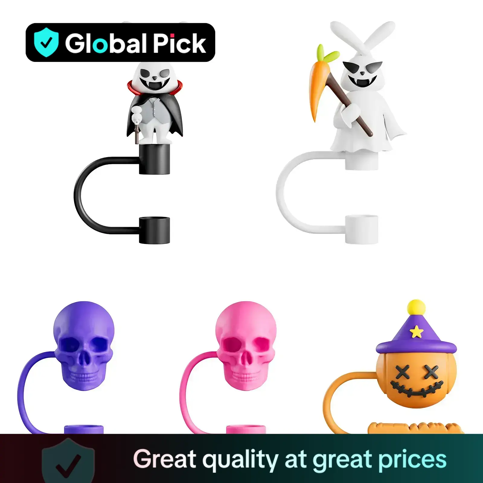 Silicone Straw Caps, Suitable for 9-10mm Straws, Essential Beverage Accessories for Daily Travel and Parties, Dust Caps, Gifts, Original Design