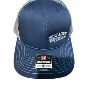 Richardson Bent Arrow Hat Original 112 Trucker Adjustable Navy Blue Mesh Back Cap