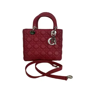 Pre-owned Dior france Shoulder Bags Red Medium 5Lady Daifei Bag H1 08246
