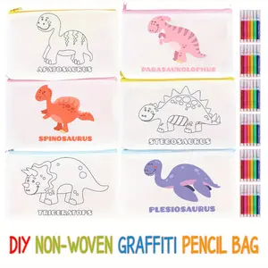 DIY Coloring Pen, Pencil and Marker Box Includes 6 sets of colored pencils + 6 random color pencil cases Adorable & stylish prints Cute & practical, enhances hands on creativity Perfect as a gift for Thanksgiving, and Christmas