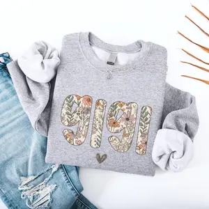 Gigi Sweatshirt, Floral Sweater, Grandma Crewneck, Comfort Colors Shirt, Gigi Shirt, Mothers Day Gift, Grandmother Gift