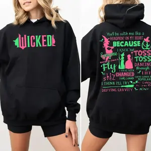 Wicked Shirt, Wicked Defy Gravity Broomstick Magic Wand Shirt, Wizard Of Oz Movie Fan Sweatshirt, Changed For Good Hoodie, Unisex Sweater