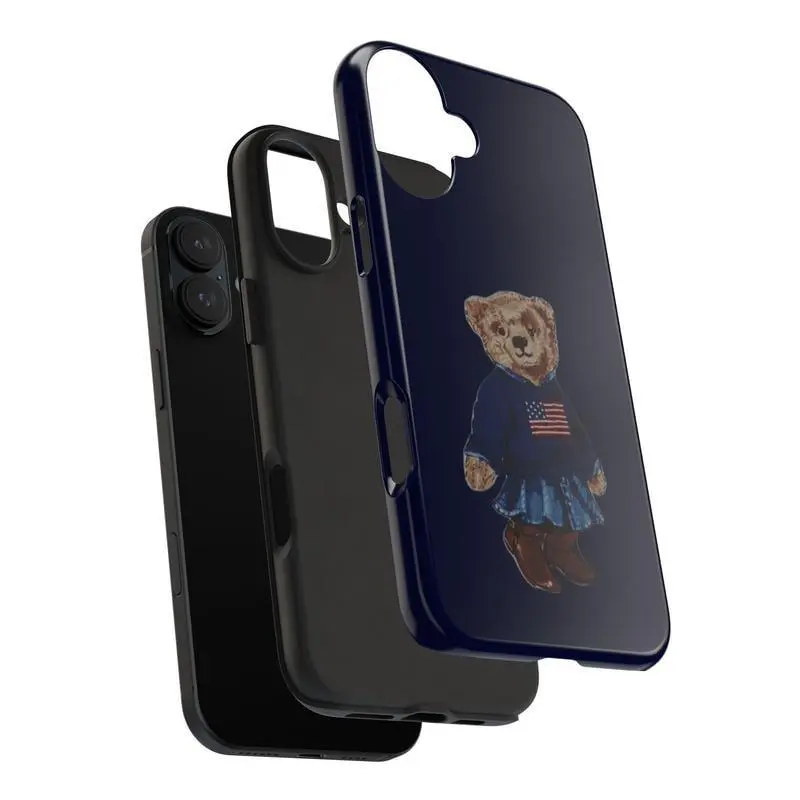 Couples Polo Bear Phone Case, Matching Luxury Cover For iPhone , Gift For  Boyfriend, Gift For Her -