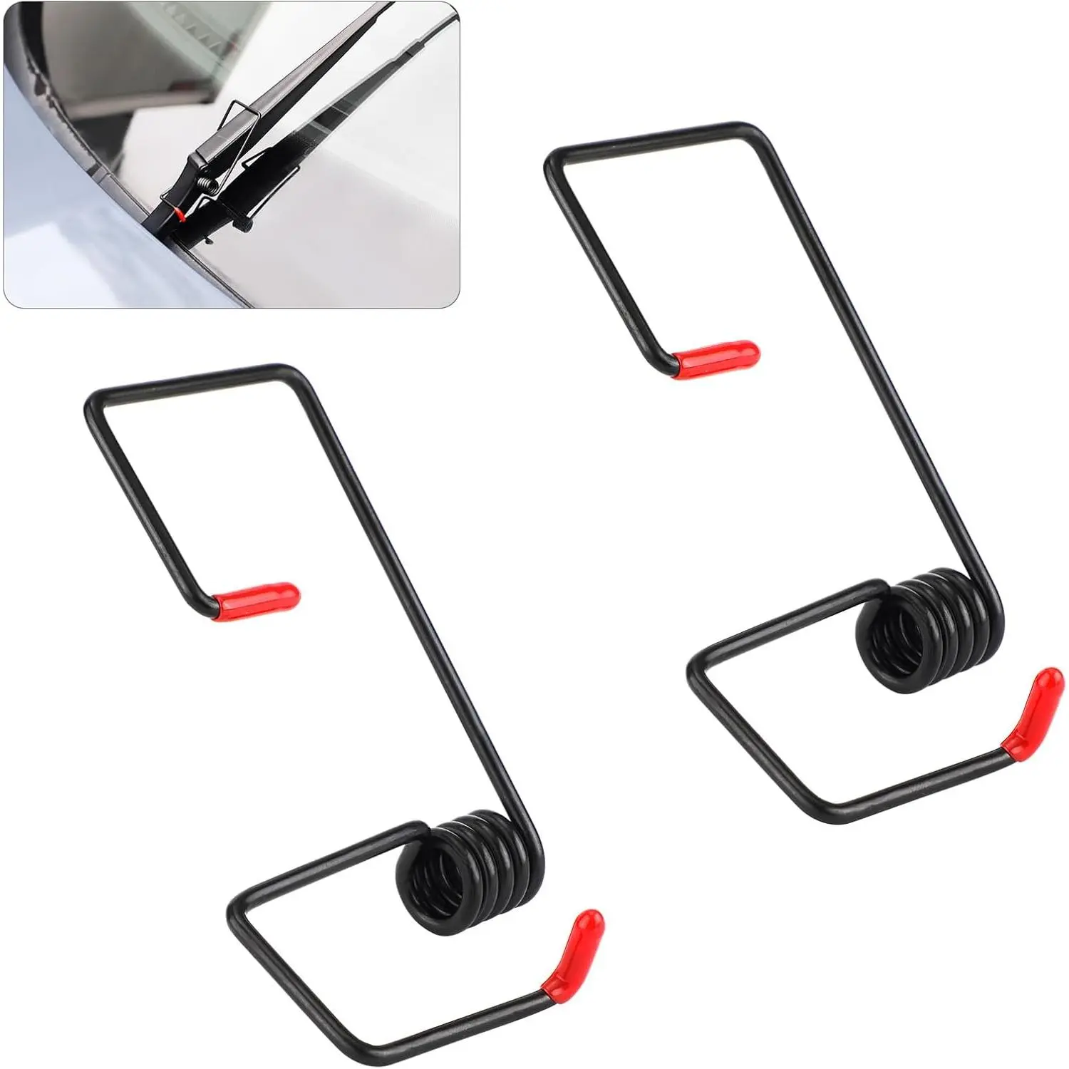 2PCS/4PCS Windshield Wiper Arm Pressure Spring Booster – Wiper Arm Tensioning Spring Set, Additional Pressure Springs for Improved Wiping Performance, Easy Installation, Fits Most Vehicles, as Shown in Pictures, Durable Rust-Resistant Material