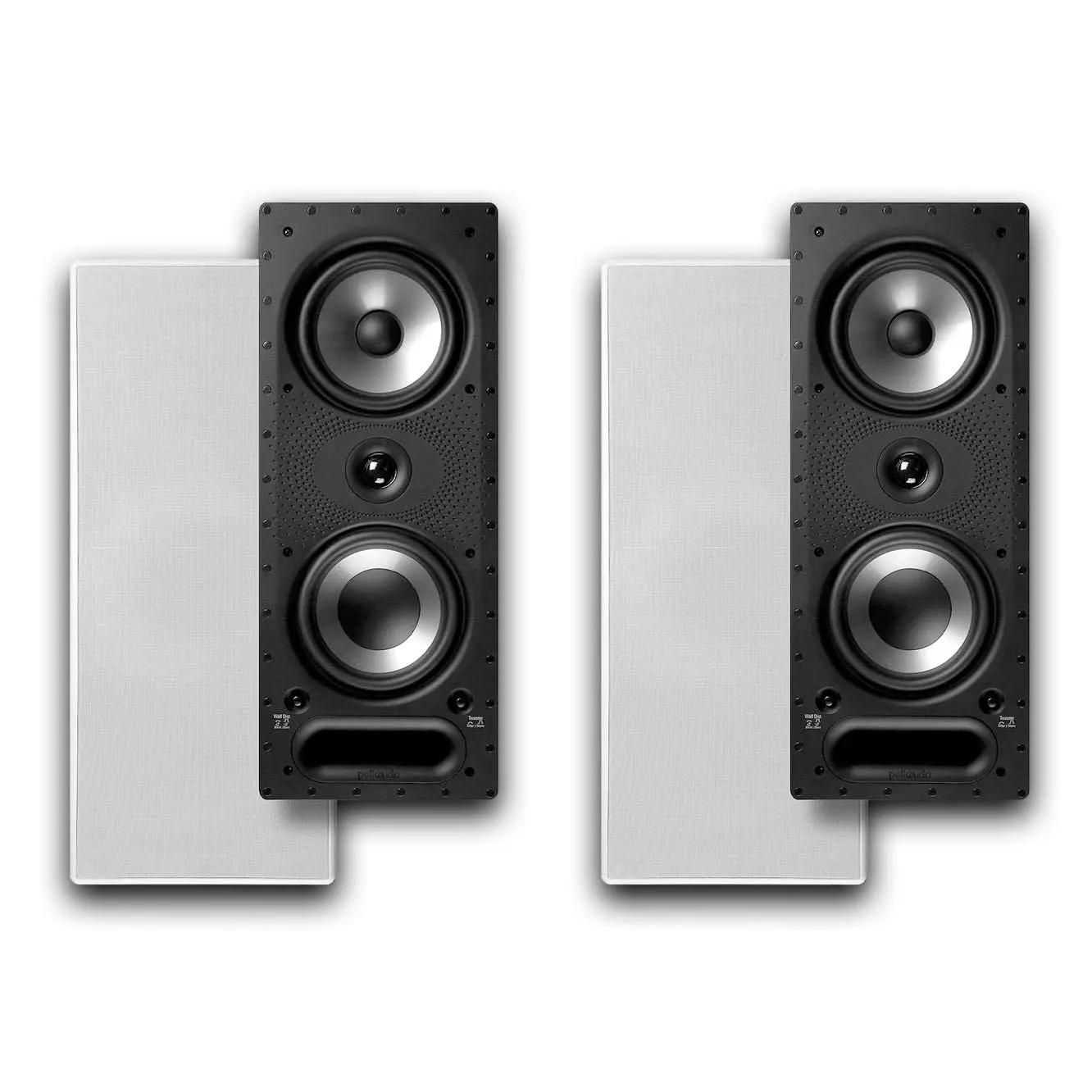 Polk Audio 265-RT In-Wall Speaker 2 Pack Bundle - Premium Flush-Mount Architectural System with 255C-RT 1-Wall Center Channel, Custom Installation for Home Theater Movies, Music