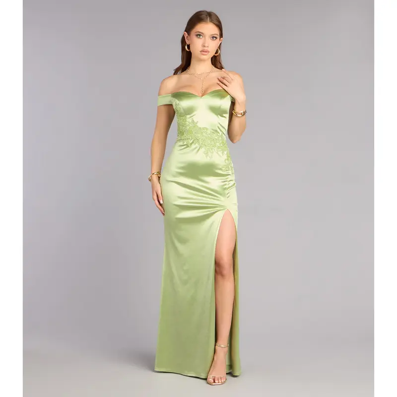 slim fit dress slacks Sweetheart Glitter Mesh Rhinestone Column Dress Missy / 0 / Silver main image 0
