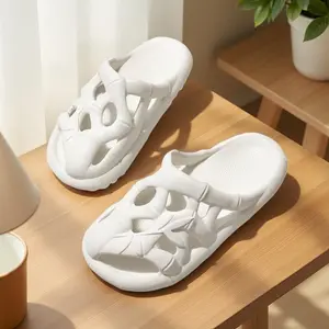 Comfort Bamboo Slides Thick Cushion Non Slip Summer Beach Slippers lightweight unisex
