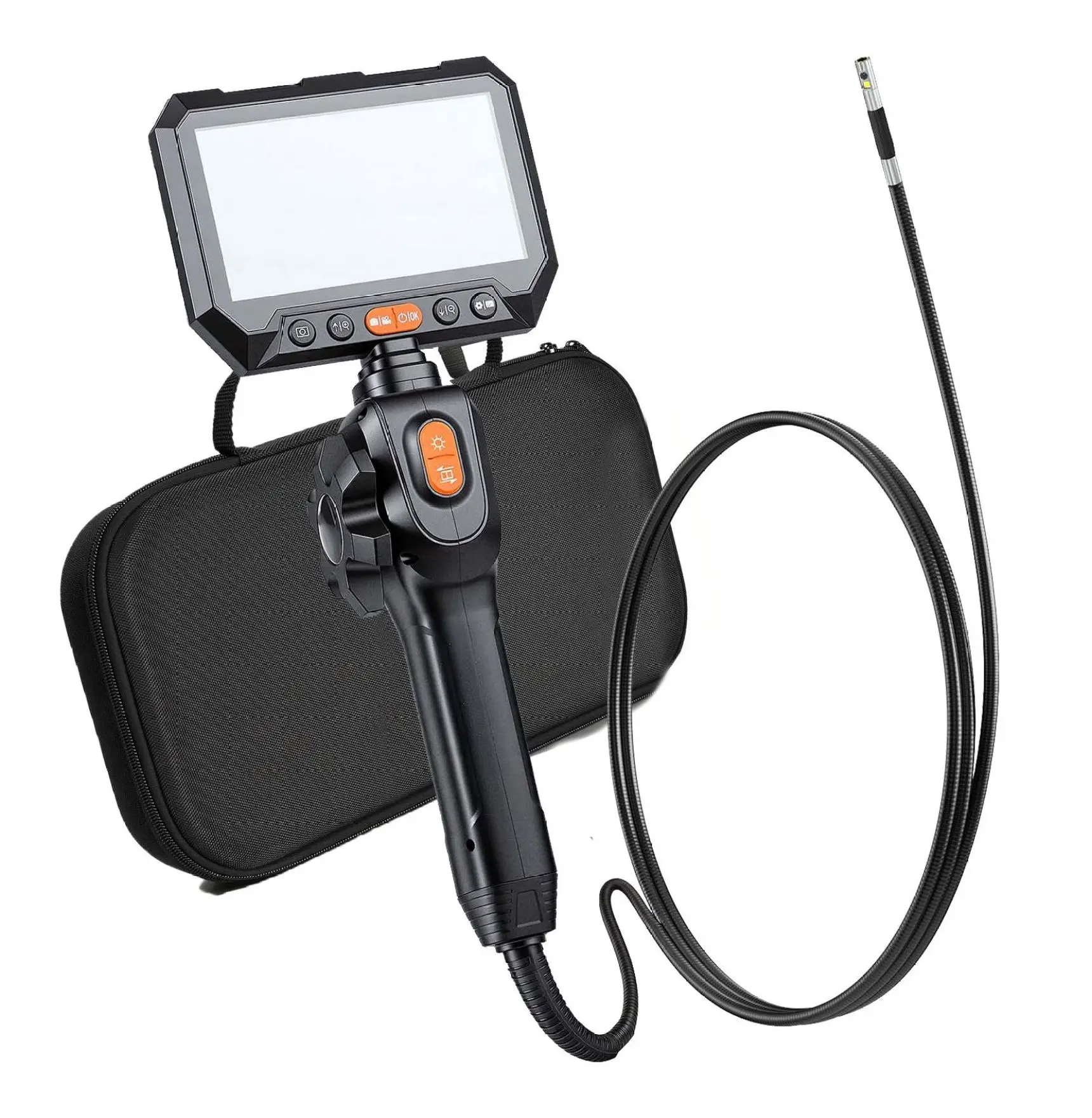 2-Way Articulating Endoscope 1080P HD - Industrial Borescope Inspection Camera, 4.9ft Rigid Probe, Dual Lens, for Automotive Engine Wall Plumbing Inspection Default