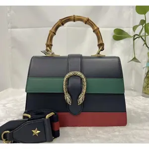 Pre-owned Gucci Dionysus Bamboo Top Handle Bag with Web Stripe Star Detail X390 26.06.13 live