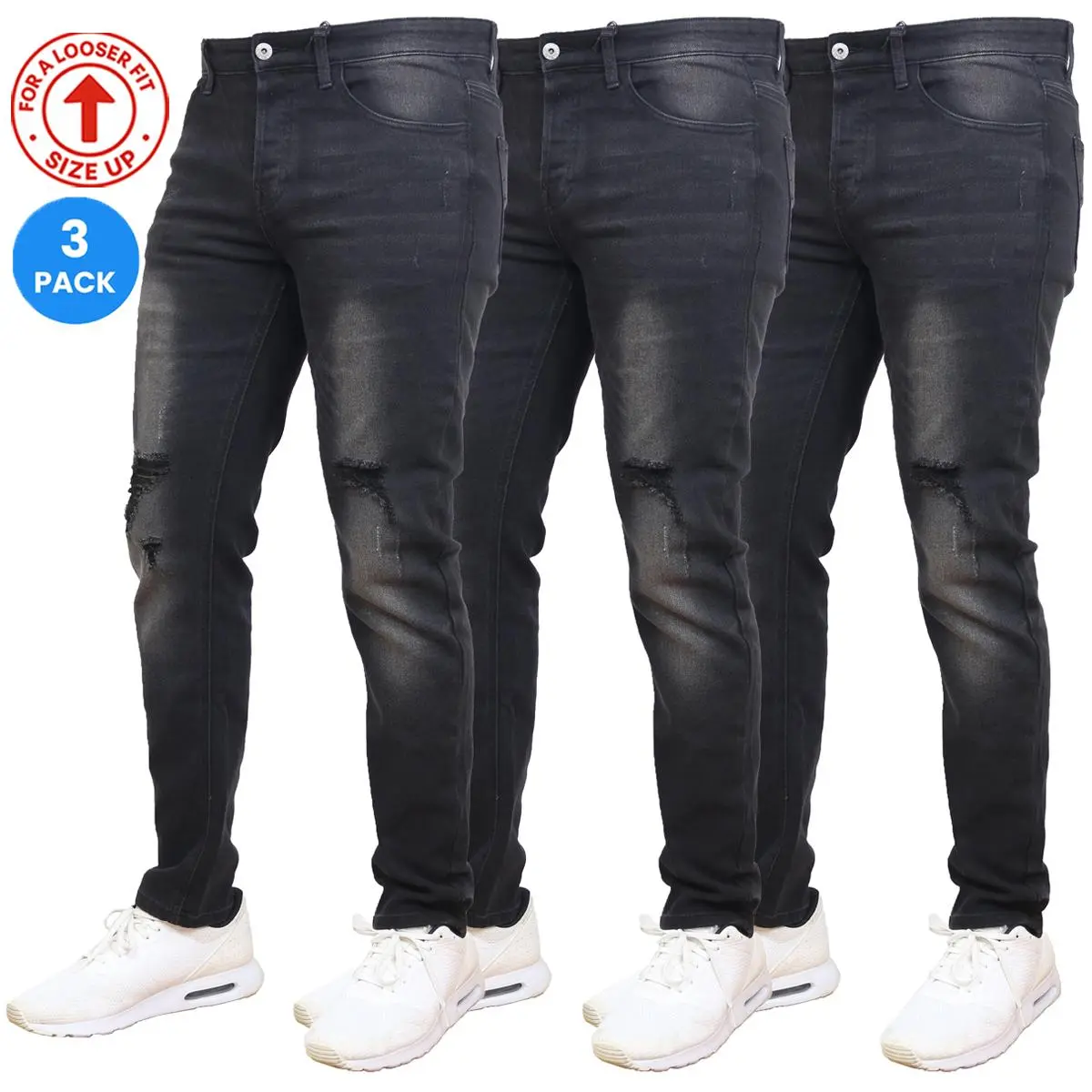 (3-Pack) Black x3
