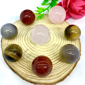 8pcs small sphere duzry agate/red agate/tiger eyes/ruse quartz