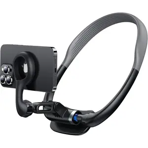 Neck Phone Holder for POV/Vlog,?360? Rotation & 180? Adjustable?Magnetic Neck Mount for Magsafe iPhone 15 14 13 12 Seires Content Creator  Bicycle Accessories[Support Video Recording]