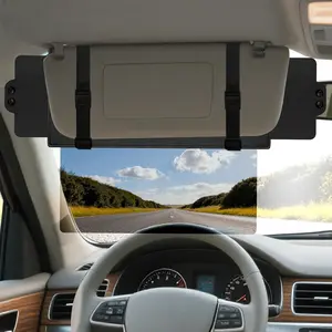 Sun Visor Extending Anti-glare Shield for Car (Polarized, UV400, PC Lens, 2 Side Sunshade), Car Visor Extender Sun Blocker, Visor Extender Attachment, Anti-Glare for Safe Driving, Windshield Sun Shade