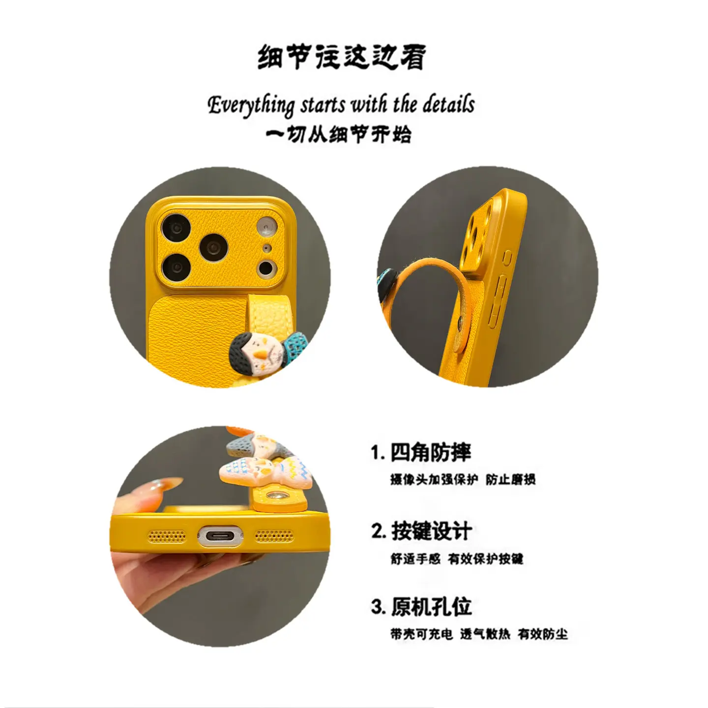 Large Window Premium Lychee Texture Case for iPhone 17 Pro Max 16 15 14 Pro 13, Shockproof Protective Cover Large Window Premium Lychee Texture Case for iPhone 17 Pro Max 16 15 14 Pro 13, Shockproof Protective Cover